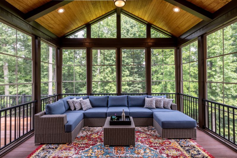 Sunroom with Custom Window Design